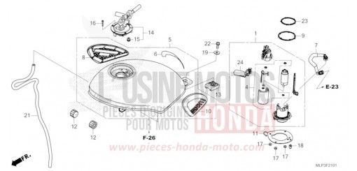 RESERVOIR A CARBURANT/POMPE A CARBURANT (CL500AS/T) CL500AS de 2025
